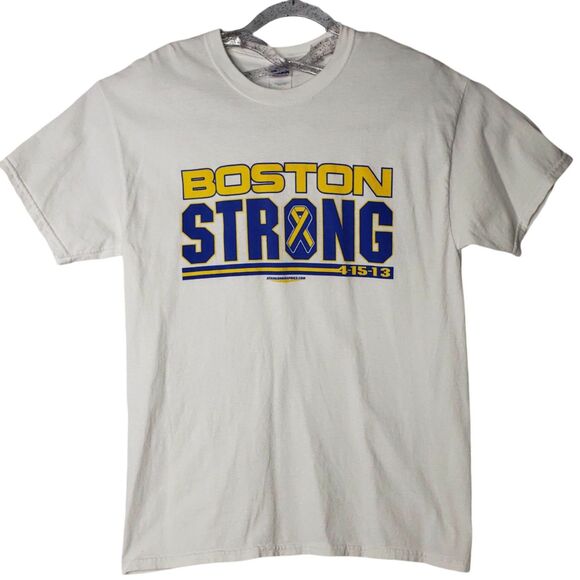 BOSTON STRONG 2013 White T Shirt Mens Size Large - Picture 6 of 6